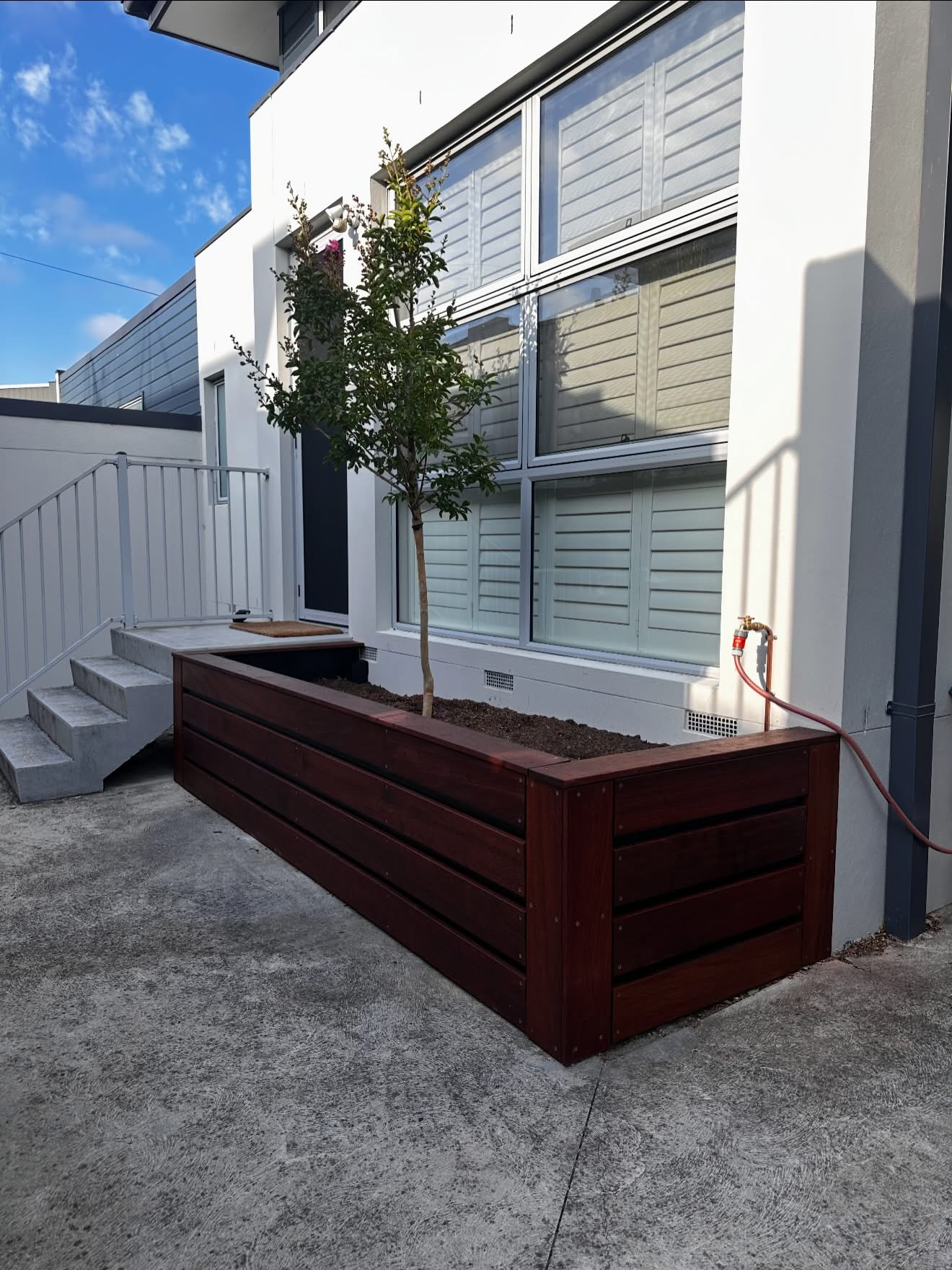 Exterior timber detail with clean board lines